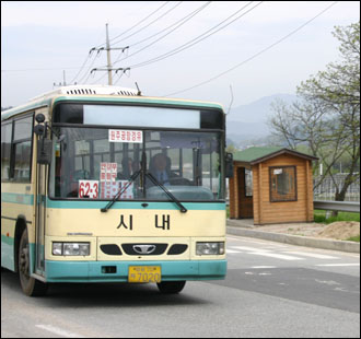 원주~횡성~안흥 간 시내버스. 